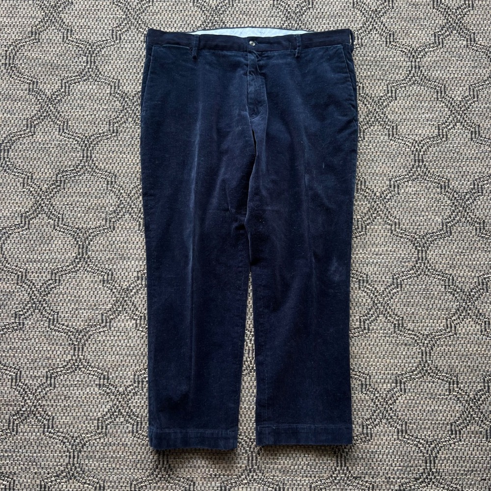 Polo Ralph Lauren Pants Mens 40x30 Navy Blue Classic Fit Corduroy Trousers